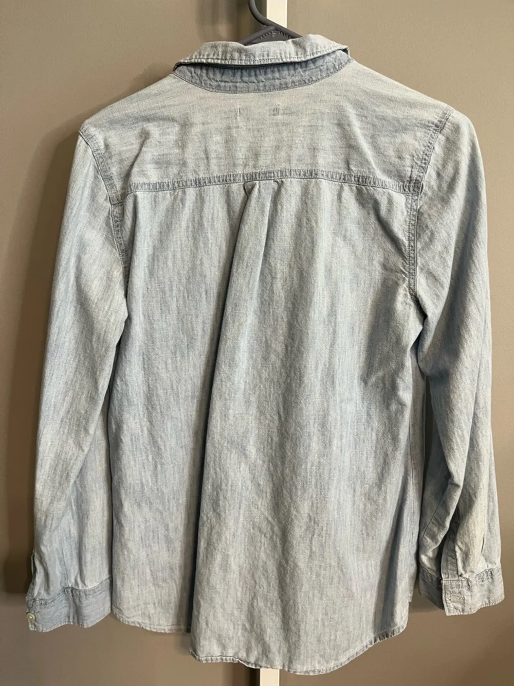 SOLD Old Navy Light Wash Denim Button-Down Shirt - Picture 5 of 5